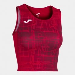 Tank top do biegania damski Joma Elite VIII. Czerwone topy Joma, l, bez wzorów, bez kołnierzyka, bez ramiączek. Za 68.35 zł.