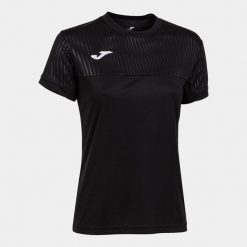 Koszulka do tenisa damska Joma Montreal. Czarne bluzki Joma, xs, bez wzorów, sportowe, bez kołnierzyka, bez ramiączek. Za 49.99 zł.