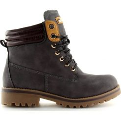 Timberki damskie szare ciemne GD-ZN27 Darkgrey. Szare botki ButyModne, bez wzorów, ze skóry, bez obcasa, bez zapięcia. W wyprzedaży za 139.00 zł.