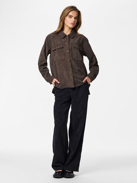 Pieces Koszula w kolorze khaki rozmiar: XL. Brązowe koszule Pieces, xl, bez wzorów, bez kołnierzyka, bez ramiączek. Za 85.95 zł.