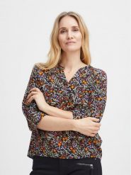 Fransa Bluzka 20612325 Kolorowy Regular Fit. Bluzki Fransa, l, bez wzorów, z wiskozy, bez kołnierzyka, bez ramiączek. Za 79.99 zł.