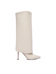 Nine West Kozaki CEO-SAIDA-01 Écru. Kozaki Nine West, z materiału, bez obcasa, na szpilce, bez zapięcia. Za 359.99 zł.