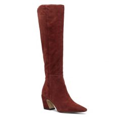 Kozaki SAM EDELMAN. Brązowe kozaki Sam Edelman, bez obcasa, na słupku, bez zapięcia. Za 349.99 zł.