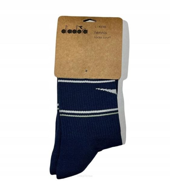 Skarpety tenisowe Diadora Socks Court. Niebieskie skarpety Diadora, bez wzorów, z elastanu. Za 43.40 zł.