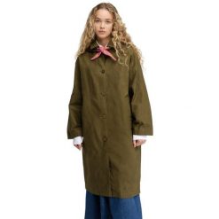 Damski woskowany płaszcz Siroko Skye-W Green. Zielone płaszcze SIROKO, l, bez wzorów, z bawełny. Za 507.00 zł.