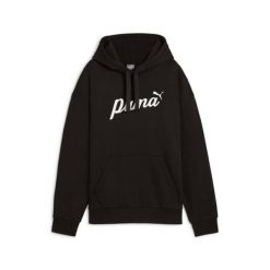 Bluza damska z kapturem Puma ESS+ Script. Białe bluzy Puma, l, bez wzorów, z bawełny, z kapturem. Za 253.30 zł.