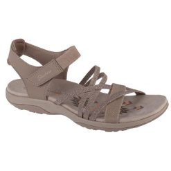 Sandały damskie, Reggae Slim - Meadow Grazer. Szare sandały Skechers, bez wzorów, sportowe, bez obcasa, bez zapięcia. Za 269.99 zł.