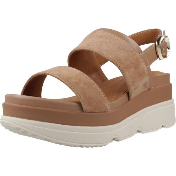 Sandały GEOX D GARDENIA Brązowy. Brązowe sandały Geox, bez wzorów, ze skóry, bez obcasa, bez zapięcia. Za 423.99 zł.