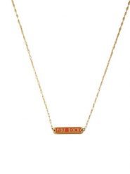 Design Letters Pozłacany naszyjnik "You Rock" - dł. 45 cm rozmiar: onesize. Czerwone naszyjniki Design Letters, pozłacane. Za 89.45 zł.