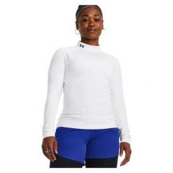 Koszulka termiczna damska Under Armour ColdGear Authentics golf. Białe golfy Under Armour, m, bez wzorów, bez ramiączek. Za 169.99 zł.