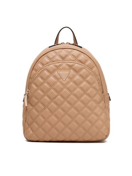Guess Plecak Giully II HWQG96 73320 Beżowy. Brązowe plecaki Guess, z aplikacjami, ze skóry. Za 439.99 zł.