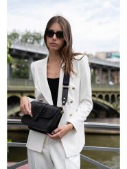 Maison héritage PARIS Skórzana torebka "Monica" w kolorze czarnym - 23 x 14 x 7 cm rozmiar: onesize. Czarne torby na ramię Maison héritage PARIS, bez wzorów, z materiału, na ramię, bez dodatków. Za 465.95 zł.