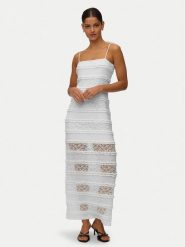 Vero Moda Sukienka wieczorowa Lucia 10348443 Kremowy Regular Fit. Białe sukienki Vero Moda, l, bez wzorów, z syntetyku, wizytowe, bez kołnierzyka, bez ramiączek. Za 229.99 zł.