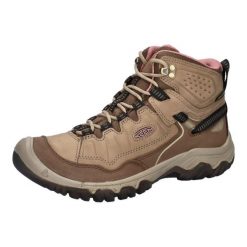 Buty trekkingowe TARGHEE IV MID WP W Keen brązowo-szare/różowe. Brązowe trekkingi Keen, z materiału, trekkingowe. Za 794.00 zł.