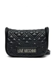 LOVE MOSCHINO Torebka JC4139PP1MLA000B Czarny. Czarne listonoszki Love Moschino, bez wzorów, ze skóry, bez dodatków. Za 369.99 zł.