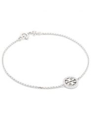 Tory Burch Bransoletka Miller Pave Chain Bracelet Tory 80997 Srebrny. Szare bransoletki Tory Burch, srebrne. Za 289.99 zł.