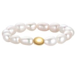 Glanzstücke München Pierscionek z perlami ze srebra próby 925 w kolorze zlotym z perla hodowlana Pierścionki 1 ct Damski. Żółte pierścionki Glanzstücke München, z perłą, pozłacane. Za 189.99 zł.