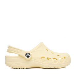 Klapki Crocs. Żółte klapki Crocs, bez wzorów, bez obcasa. Za 199.99 zł.