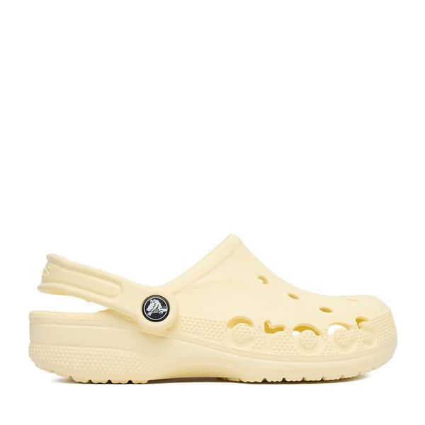 Klapki Crocs. Żółte klapki Crocs, bez wzorów, bez obcasa. Za 199.99 zł.