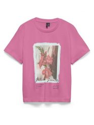 Vero Moda Koszulka w kolorze różowym rozmiar: S. Różowe bluzki Vero Moda, s, bez wzorów, z bawełny, bez kołnierzyka, bez ramiączek. Za 53.91 zł.