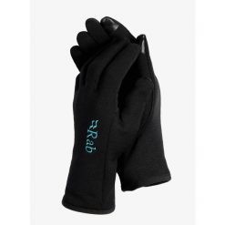 Rękawiczki damskie Rab Power Stretch Contact Glove. Czarne rękawiczki RAB, bez wzorów, sportowe. Za 114.99 zł.