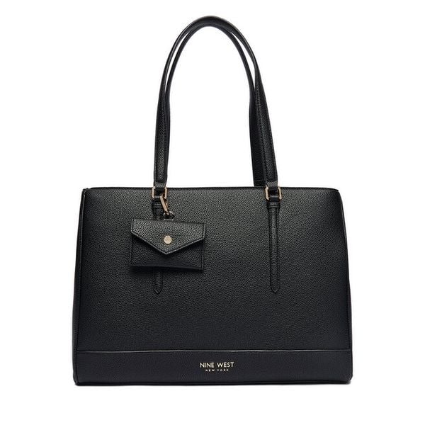 Torebka Nine West. Czarne shopper Nine West, bez wzorów, bez dodatków. Za 289.99 zł.