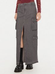 Patrizia Pepe Spódnica jeansowa 8G0415/D080-S684 Szary Regular Fit. Szare spódnice Patrizia Pepe, s, bez wzorów, z bawełny. Za 559.99 zł.