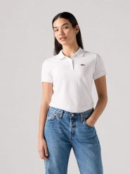 Levi's Koszulka polo w kolorze kremowym rozmiar: M. Brązowe koszulki polo Levi's®, m, bez wzorów, bez kołnierzyka, bez ramiączek. Za 130.81 zł.