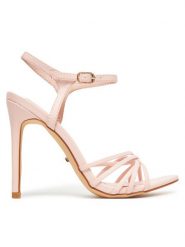 DeeZee Sandały LWLY126-4 Różowy. Czerwone sandały DeeZee, bez wzorów, z materiału, bez obcasa, na szpilce, bez zapięcia. Za 139.99 zł.