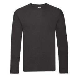 Oryginalna Koszulka Z Długim Rękawem Unisex Dla Dorosłych. Czarne bluzki FRUIT OF THE LOOM, m, bez wzorów, sportowe, bez kołnierzyka, bez ramiączek. Za 46.99 zł.