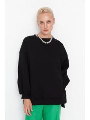 Trendyol Bluza w kolorze czarnym rozmiar: XL. Czarne bluzy Trendyol, xl, bez wzorów, bez kaptura. Za 66.00 zł.