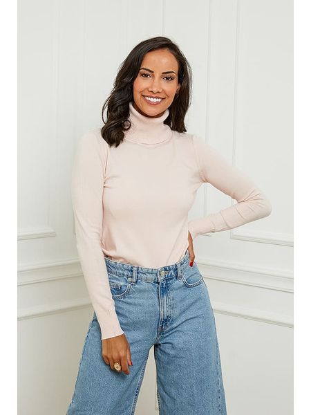 Soft Cashmere Golf w kolorze jasnoróżowym rozmiar: 38/40. Różowe golfy Soft Cashmere, bez wzorów, z kaszmiru, bez ramiączek. Za 113.90 zł.