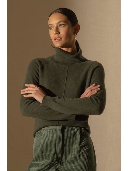 Perfect Cashmere Kaszmirowy golf "Carrick" w kolorze khaki rozmiar: L. Brązowe golfy Perfect Cashmere, l, bez wzorów, z kaszmiru, bez ramiączek. Za 335.02 zł.