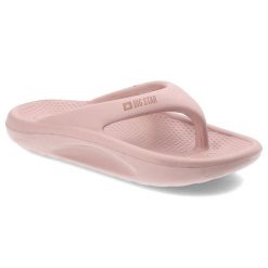 Różowe Japonki Big Star Modne Obuwie Damskie. Czerwone klapki Big Star, bez wzorów, z materiału, bez obcasa. Za 49.99 zł.