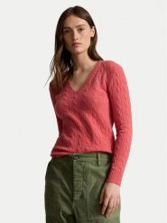 Polo Ralph Lauren Sweter 211910422021 Koralowy Regular Fit. Pomarańczowe swetry Polo Ralph Lauren, l, bez wzorów, z bawełny, bez ramiączek. Za 499.99 zł.