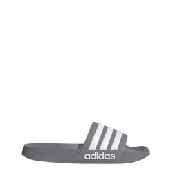 Klapki basenowe Adilette Shower Slides. Białe klapki Adidas, bez wzorów, bez obcasa. Za 119.00 zł.