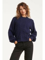 Smashed Lemon Sweter w kolorze granatowym rozmiar: XXL. Niebieskie swetry Smashed Lemon, xxl, bez wzorów, bez ramiączek. Za 104.99 zł.
