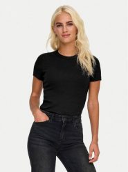 ONLY T-Shirt Val 15339774 Czarny Slim Fit. Czarne t-shirty Only, l, bez wzorów, z bawełny, bez kołnierzyka, bez ramiączek. Za 59.99 zł.