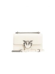 Pinko Skórzana torebka w kolorze białym - 21 x 13 x 6 cm rozmiar: onesize. Białe torby na ramię Pinko, z aplikacjami, z materiału, na ramię, bez dodatków. Za 880.59 zł.