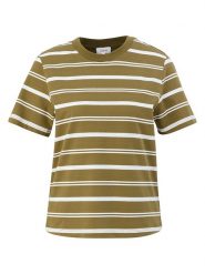 S.OLIVER RED LABEL Koszulka w kolorze khaki rozmiar: 34. Brązowe bluzki s.Oliver RED LABEL, s, bez wzorów, z bawełny, bez kołnierzyka, bez ramiączek. Za 38.84 zł.