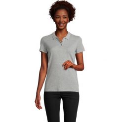 Damska Koszulka Polo Planet Melange. Szare koszulki polo SOL'S, l, bez wzorów, bez kołnierzyka, bez ramiączek. Za 77.99 zł.