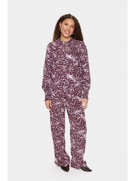 SAINT TROPEZ Bluzka w kolorze bordowo-jasnoróżowym rozmiar: XS. Czerwone bluzki Saint Tropez, s, bez wzorów, z wiskozy, klasyczne, bez kołnierzyka, bez ramiączek. Za 126.99 zł.