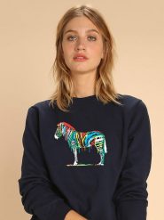 WOOOP Bluza "Fresh Paint" w kolorze granatowym rozmiar: M. Niebieskie bluzy Wooop, m, bez wzorów, bez kaptura. Za 96.83 zł.