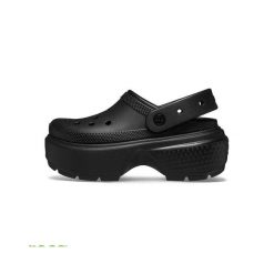 Klapki Crocs Model Stomp Clog Kolor Czarny. Czarne klapki Crocs, bez wzorów, z gumy, bez obcasa. Za 402.00 zł.