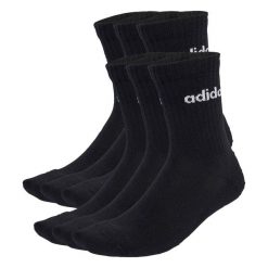 Skarpety Linear Crew Socks Cushioned 6 Pair Pack. Białe skarpety Adidas, bez wzorów. Za 79.95 zł.