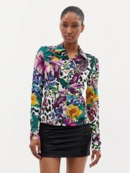 Just Cavalli Koszula 76PAL228 Kolorowy Slim Fit. Koszule Just Cavalli, bez wzorów, z wiskozy, bez kołnierzyka, bez ramiączek. Za 559.99 zł.