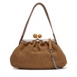 Torebka Weekend Max Mara. Brązowe torebki klasyczne Weekend Max Mara, bez wzorów, bez dodatków. Za 1,579.00 zł.