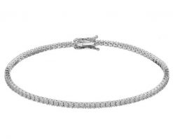 Bransoletka z białego złota z brylantami laboratoryjnymi - 19 cm - 2,00 ct - próba 750. Białe bransoletki Apart, z brylantem, złote. Za 12,990.00 zł.