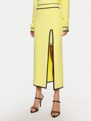 Liu Jo Sport Spódnica midi TF4053 MS59L Żółty Regular Fit. Żółte spódnice Liu Jo Sport, l, bez wzorów, z syntetyku, sportowe, midi, sportowe. Za 379.99 zł.