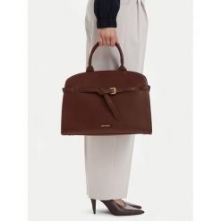 Torebka GINO ROSSI. Brązowe torebki klasyczne Gino Rossi, bez wzorów, bez dodatków. Za 269.99 zł.